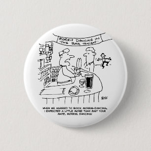 Morris Dancing in Pub. Traditional Morris Dancing Ronde Button 5,7 Cm