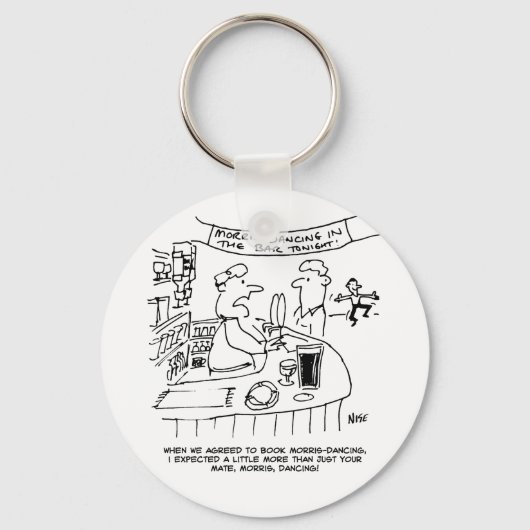 Morris Dancing in Pub. Traditional Morris Dancing Sleutelhanger (Voorkant)