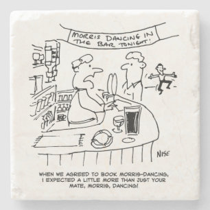 Morris Dancing in Pub. Traditional Morris Dancing Stenen Onderzetter