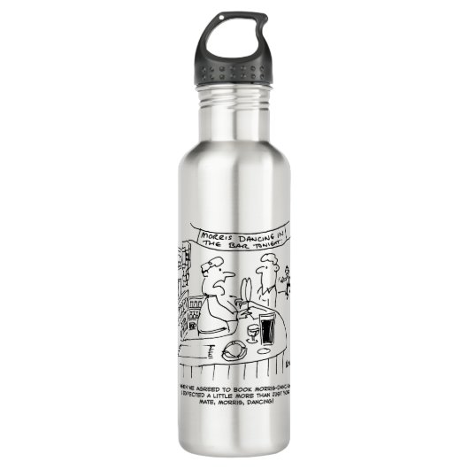 Morris Dancing in Pub. Traditional Morris Dancing Waterfles (Voorkant)