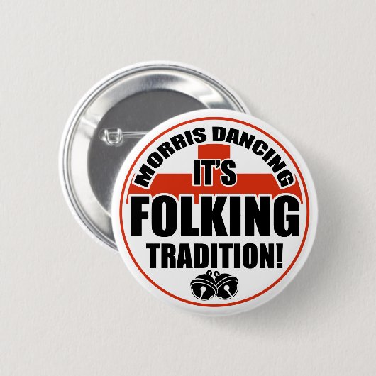Morris Dancing, Tradition Ronde Button 5,7 Cm (Voorkant /achterkant)