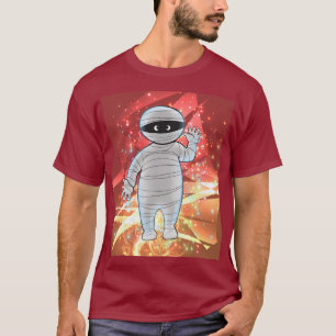 Morris de mummie op rood t-shirt