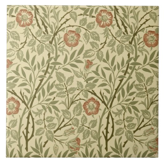 Morris/Deale Arts & Crafts Sweet Briar Repro Tile Tegeltje (Voorkant)