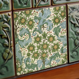 Morris Dearle Art Nouveau Floral Victoriaans Repro Tegeltje