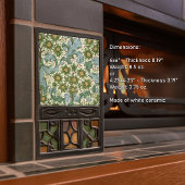 Morris Dearle Art Nouveau Floral Victoriaans Repro Tegeltje