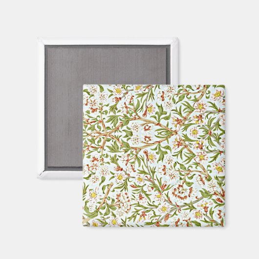 Morris - Delicate Floral Blossom Pattern Magneet (Voorkant / Achterkant)