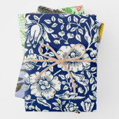 Morris: Drie patronen: Blauwe Mallow, Fruit, Daisy Inpakpapier Vel (In situ)