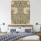 Morris Earth tone Pimpernel Pattern Canvas Afdruk (Insitu (Slaapkamer))