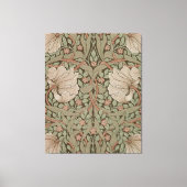 Morris Earth tone Pimpernel Pattern Canvas Afdruk (Voorkant)