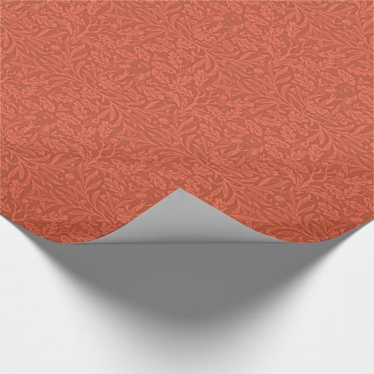 Morris - eikels en eikenbladeren,  patroon cadeaupapier (Hoek)