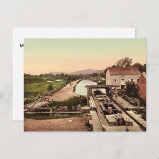 Morris en Essex Canal op Waterloo, New Jersey Briefkaart (Voorkant / Achterkant)