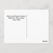 Morris en Essex Canal op Waterloo, New Jersey Briefkaart (Achterkant)