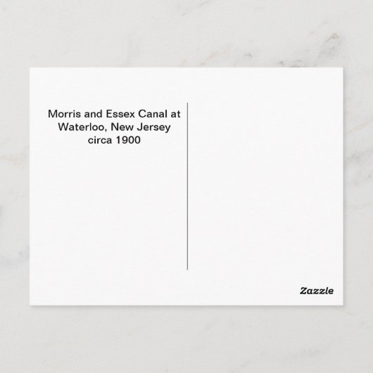 Morris en Essex Canal op Waterloo, New Jersey Briefkaart (Achterkant)