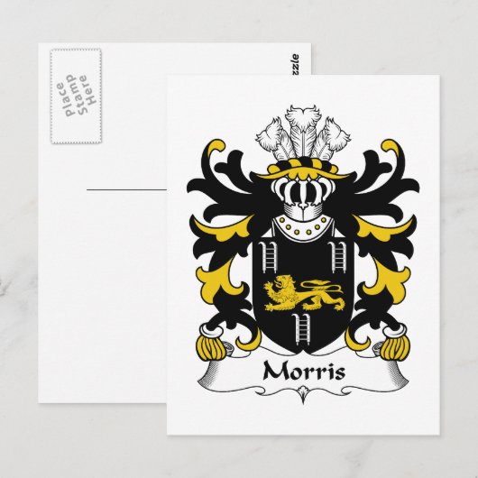 Morris Family Crest Briefkaart (Voorkant / Achterkant)