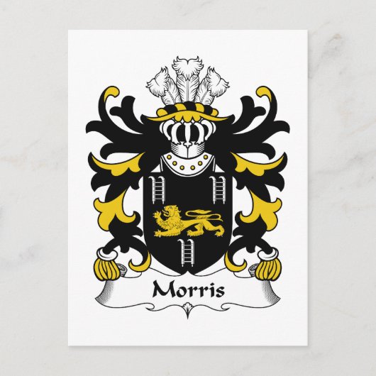 Morris Family Crest Briefkaart (Voorkant)