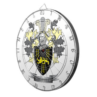 Morris Family Crest Coat of Arms Dartbord