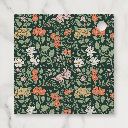 Morris Floral Garden bruiloft Bedankjes Labels (Achterkant)