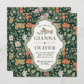 Morris Floral Garden Bruiloft Save The Date Kaart (Voorkant / Achterkant)