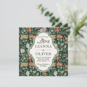 Morris Floral Garden Bruiloft Save The Date Kaart (Staand voorkant)