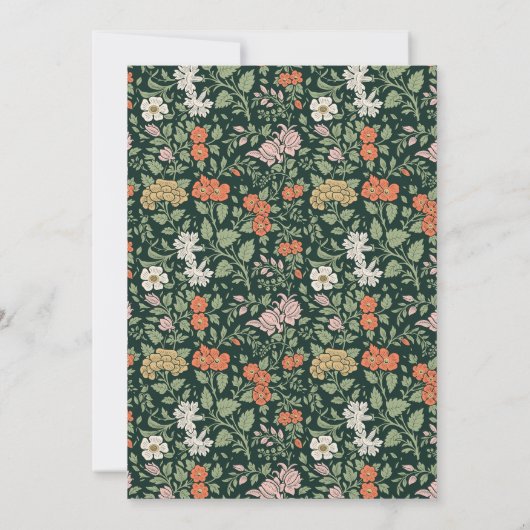 Morris Floral Garden bruiloft uitnodiging (Achterkant)