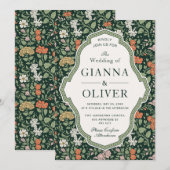 Morris Floral Garden bruiloft uitnodiging (Voorkant / Achterkant)