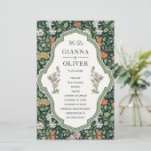 Morris Floral Garden huwelijksceremonie programma (Staand voorkant)