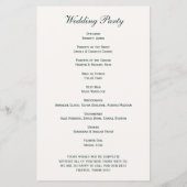 Morris Floral Garden huwelijksceremonie programma (Achterkant)