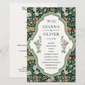 Morris Floral Garden huwelijksceremonie programma (Voorkant / Achterkant)