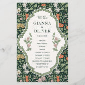 Morris Floral Garden huwelijksceremonie programma (Voorkant)