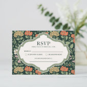 Morris Floral Garden Wedding RSVP-kaart Kaart (Staand voorkant)