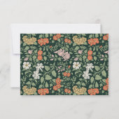 Morris Floral Garden Wedding RSVP-kaart Kaart (Achterkant)