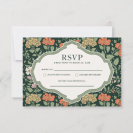 Morris Floral Garden Wedding RSVP-kaart Kaart
