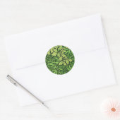 Morris - Foliage,  kunstpatroon in groen, Ronde Sticker (Envelop)