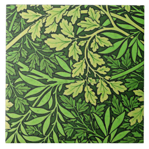 Morris - Foliage,  kunstpatroon in groen Tegeltje