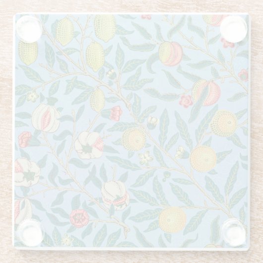 Morris - Four Fruits Glazen Onderzetter (Achterkant)