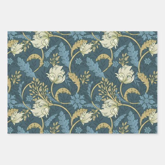 Morris Garden Floral Pattern Inpakpapier Vel (Voorkant 3)