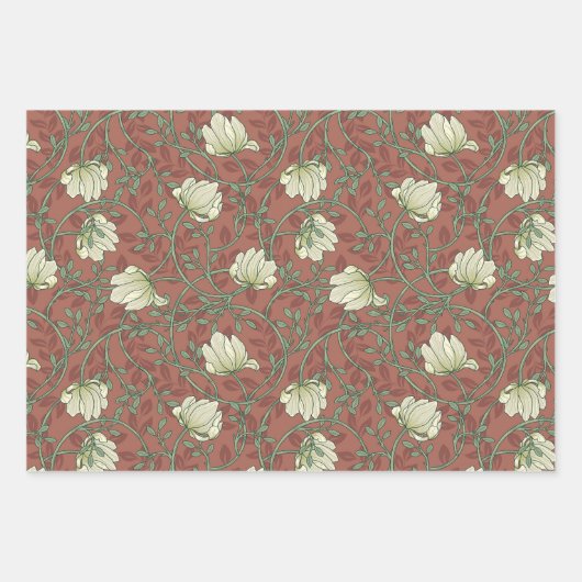 Morris Garden Floral Pattern Inpakpapier Vel (Voorkant 2)