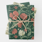 Morris Garden Floral Pattern Inpakpapier Vel (In situ)