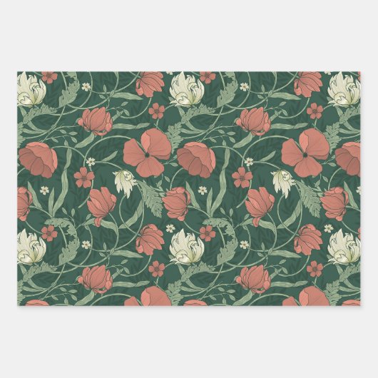 Morris Garden Floral Pattern Inpakpapier Vel (Voorkant)