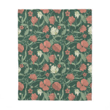 Morris Garden Groen & Rood Bloemen Badhanddoek Set