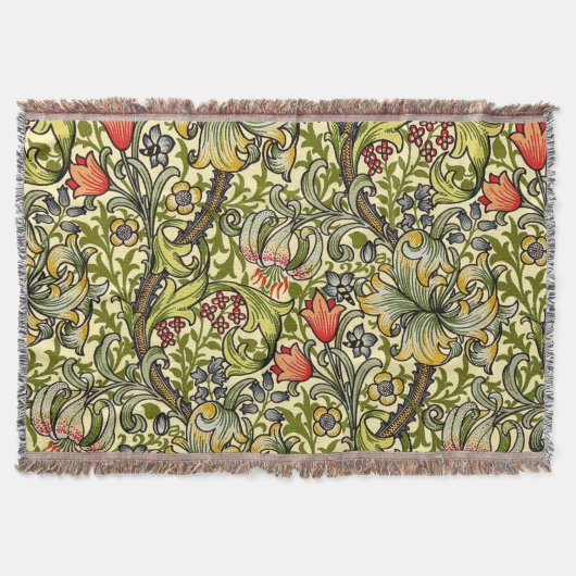 Morris Golden Lily Pattern Rugs Deken (Voorkant)