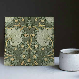 Morris Green Gold Pimpernel  Pattern Tegeltje