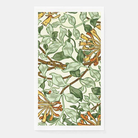 Morris - Honeysuckle green en goud Servet (Voorkant)
