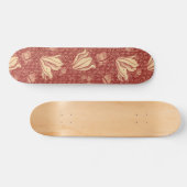 Morris Inspired Lily Flower Botanische rode textie Persoonlijk Skateboard (Horizontaal)