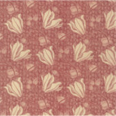 Morris Inspired Lily Flower Botanische rode textie Sticker (Voorkant)