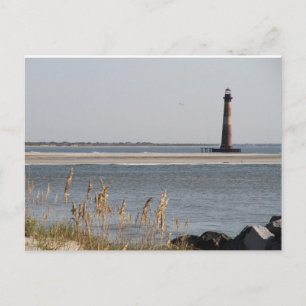 Morris Island Lighthouse, Folly Beach, Charleston Briefkaart