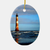 Morris Island Lighthouse Folly Beach Keramisch Ornament (Voorkant)
