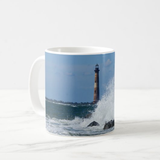 Morris Island Lighthouse Splash Coffee Mok (Voorkant links)