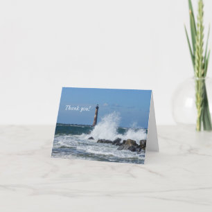 Morris Island Lighthouse Splash Dank je Bedankkaart