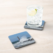 Morris Island Lighthouse Splash Drankjes Onderzetter (Rechterzijde)